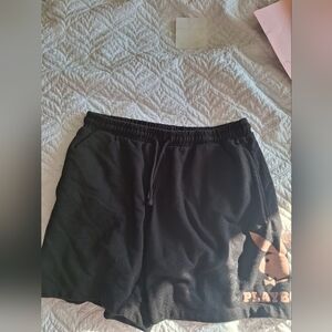 PLAYBOY Black Logo Lounge Shorts